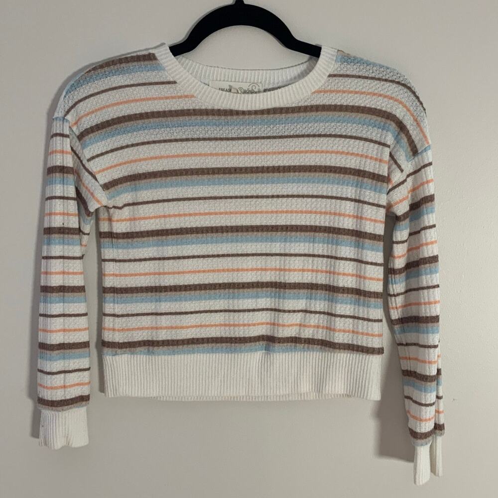 Treasure & Bond Knit striped Long sleeve top size medium‎ 8/10